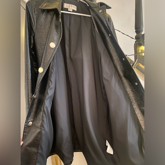 NWOT Women’s MICHAEL KORS Relaxed Patent Leather Coat - Picture 8 of 12